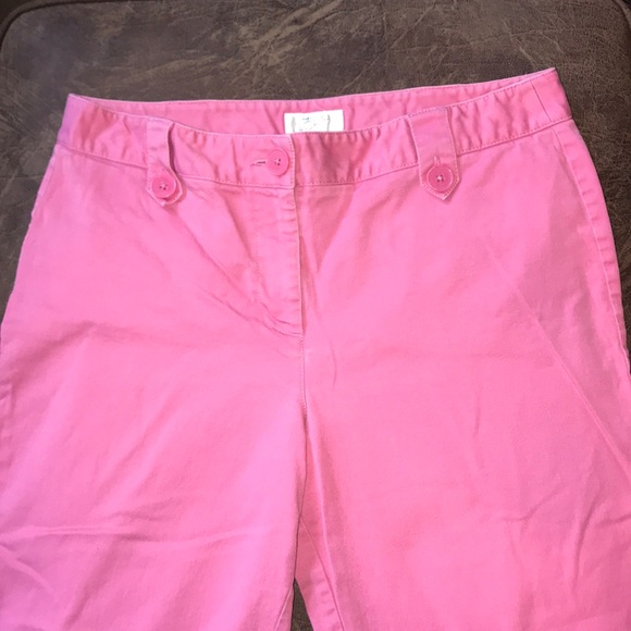 LOFT Pink Cuffed Capri Pants, size 10 - Picture 2 of 6